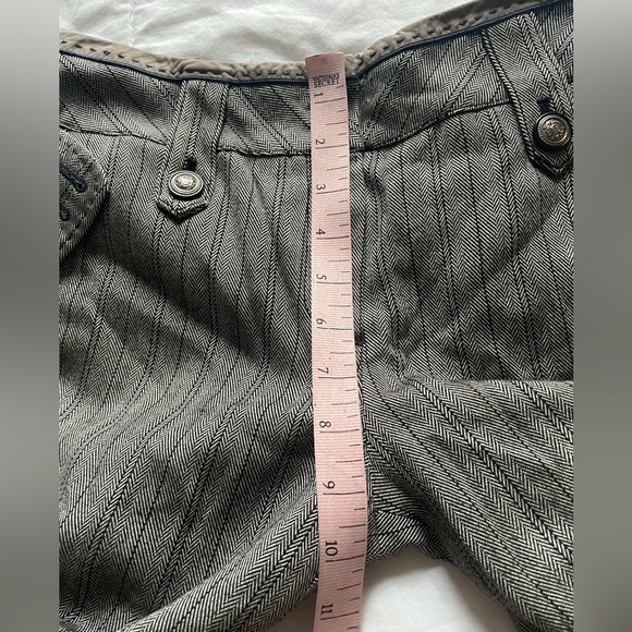 Vintage Mind Bridge Low Rise Herringbone Grey Trouser Flare Pants Medium 8 Clean - Picture 12 of 12